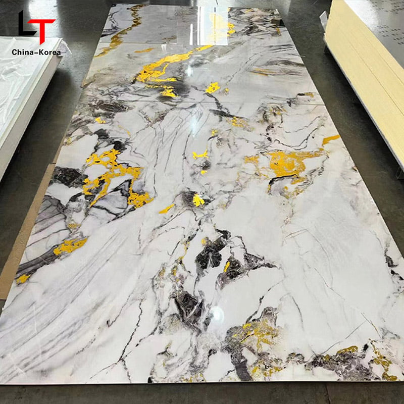 Placă UV PVC rezistentă la apă 1220×2440mm 3mm pentru decorarea panoului de perete interior cu finisaj lucios pentru decorarea designului casei, biroului