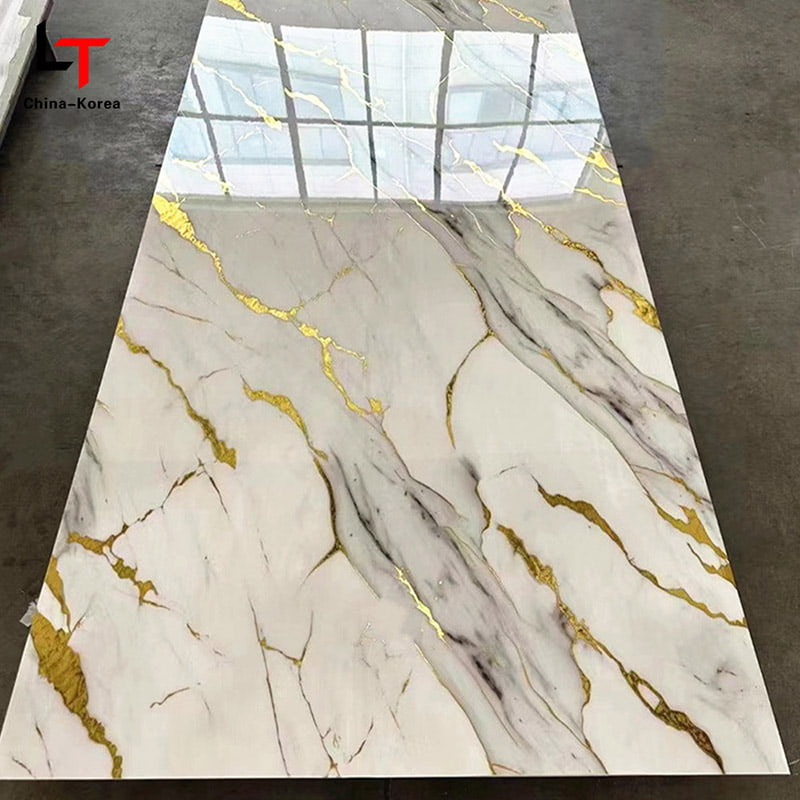 Placă UV PVC rezistentă la apă 1220×2440mm 3mm pentru decorarea panoului de perete interior cu finisaj lucios pentru decorarea designului casei, biroului