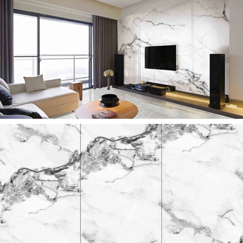 Foaie de marmură PVC acoperită cu UV de 1220 × 2800 mm pentru mobilier și dulapuri Decor ușoară și durabilă Panou de perete din plastic laminat