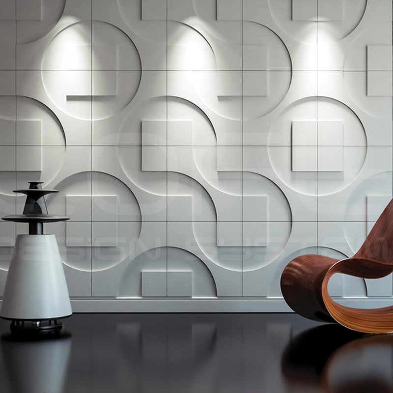 Pared 3d Panouri de perete Tapet Acoperiri de perete pentru decorarea casei Panou de interior De Pvc Modern Geometric Vila