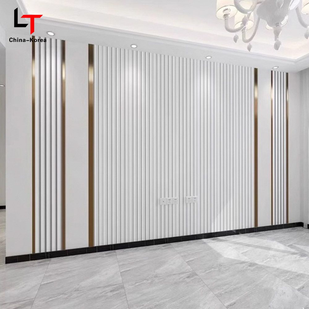 1220×2440mm PVC ecologic furnir din lemn Granulație Panouri decorative de perete pentru placarea pereților de interior Impermeabil Rezistent la zgârieturi Ușor de instalat