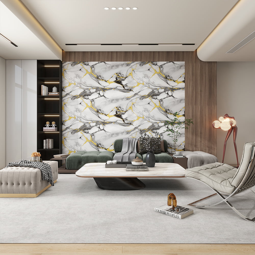 Rolă de tapet din marmură modernă, lucioasă, autoadeziv, impermeabil, pentru decorarea interioară a casei, autocolant din foaie de marmură