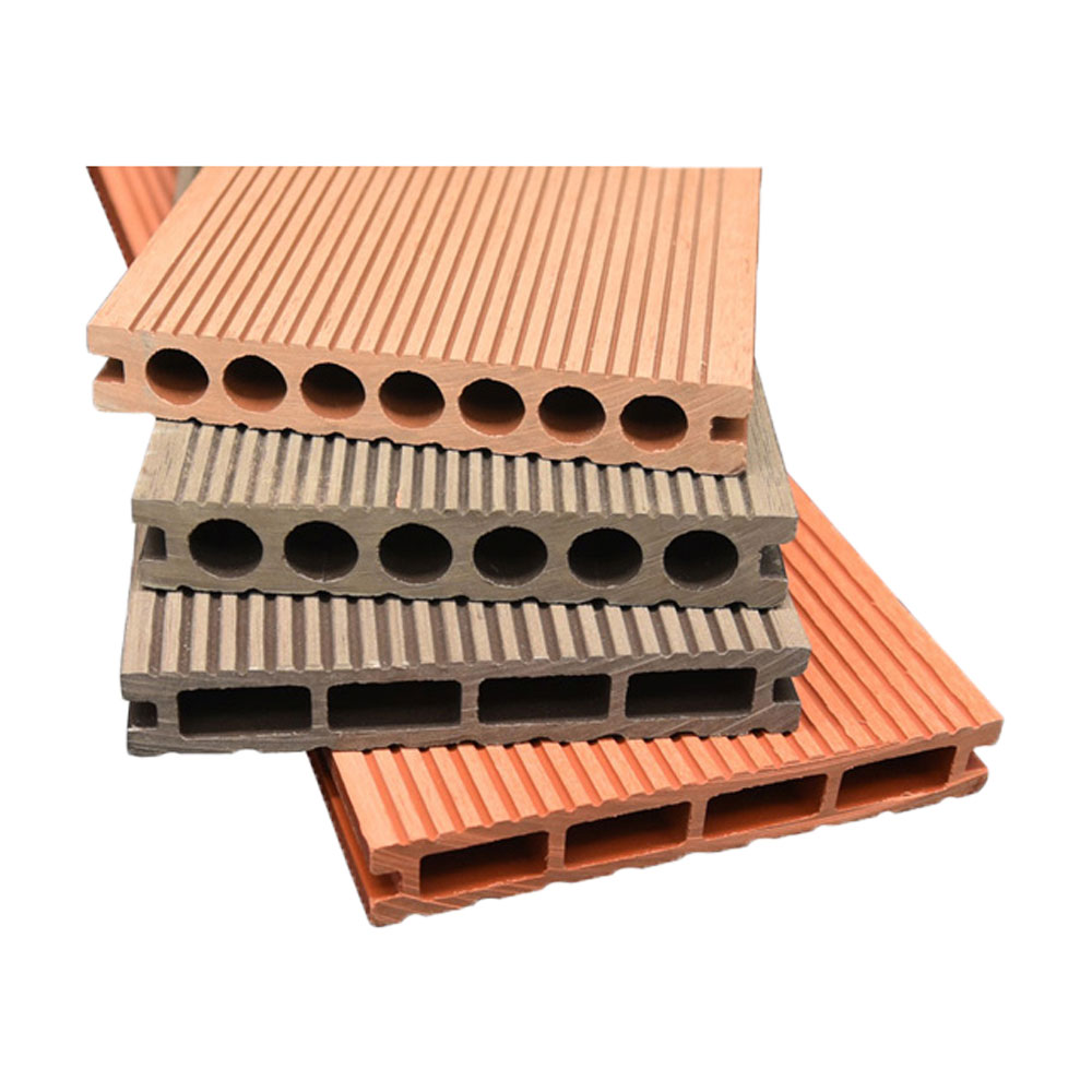 Pardoseală de exterior interlock Wpc embosare 3D din compozit cu granulație de lemn Pardoseală din plastic din lemn