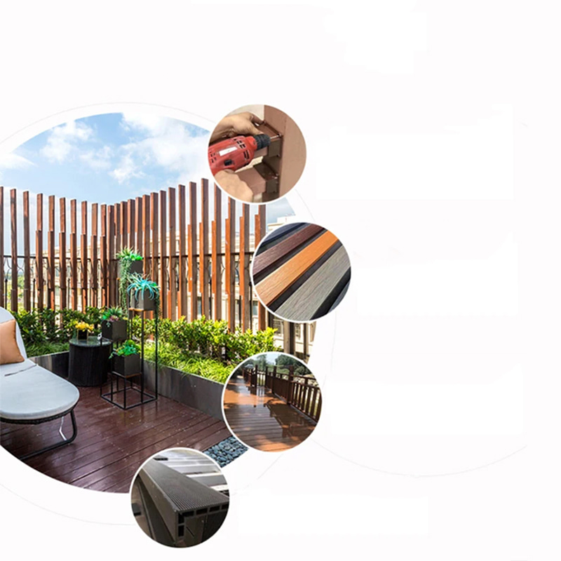 Snap on DIY Pardoseală în aer liber impermeabilă WPC Terasă Pardoseală compozită de inginerie interblocare Plăci de faianță