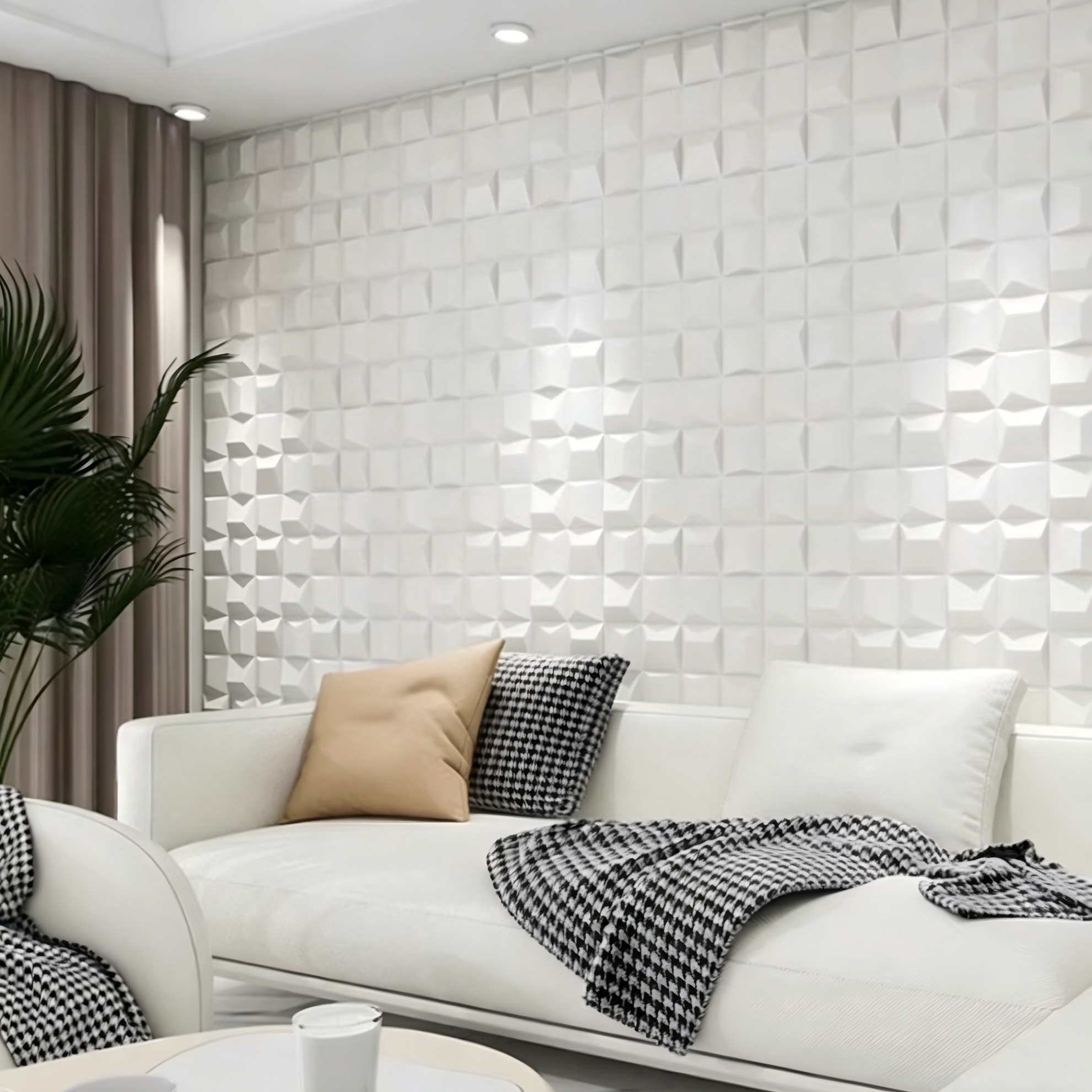 Panouri de perete geometrice PU: creați rapid pereți de accent 3D